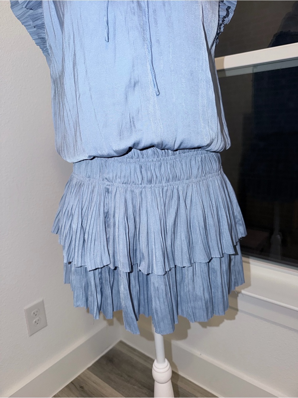 Current Air Light Blue Tiered Ruffle Dress - Picture 3 of 7